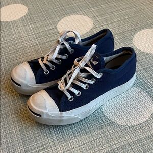 Converse Vintage Jack Parcel Dark Blue Canvas Sneakers